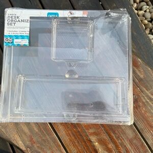 Clear Desk Organizer Set - - - last chance, make an offer - - -